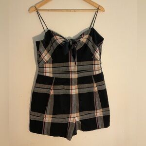 Club Monaco plaid shorts, sweetheart, romper